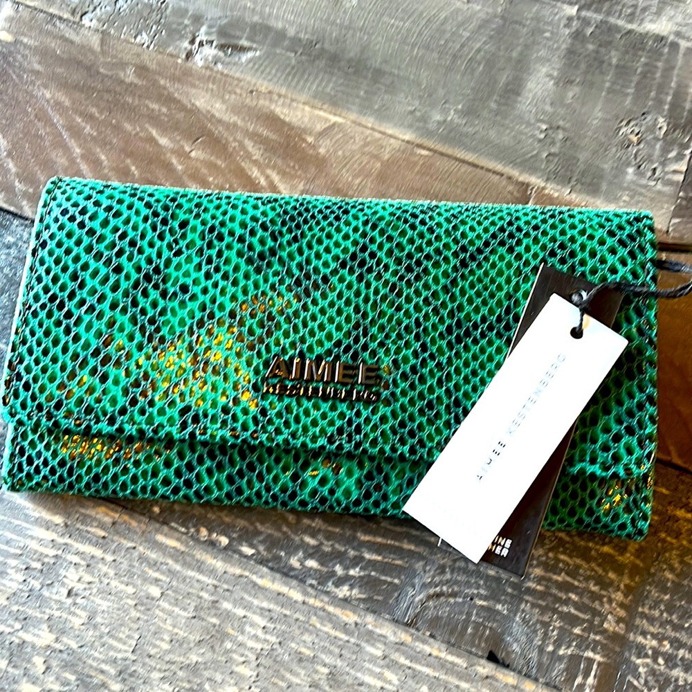 Aimee Kestenberg Emerald Snake slim Wallet